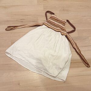 Zara Handmade Striped Brown and White Kids Dress